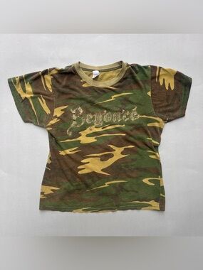 *RARE* Y2K Vintage Beyoncé camo sparkle concert t-shirt circa 2007